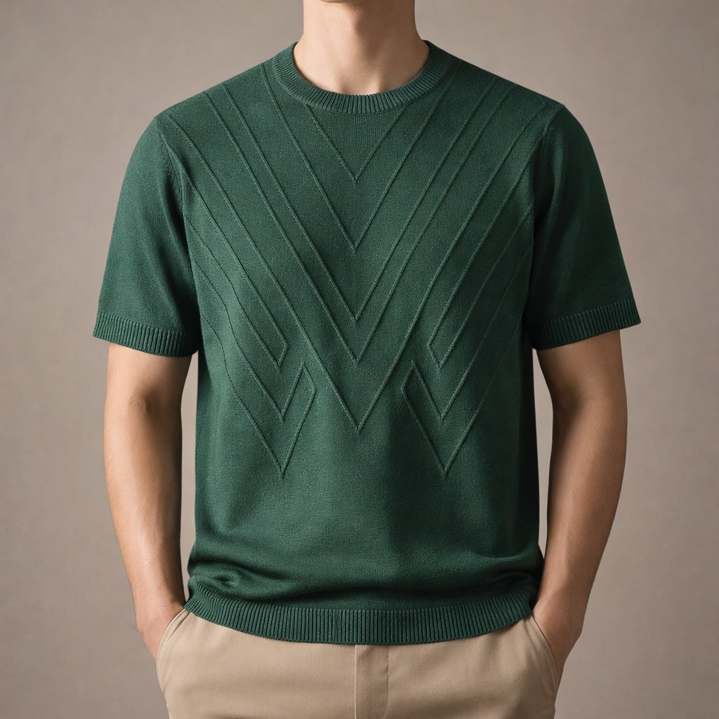 Lorenzo Textured Knit Short-Sleeve Top